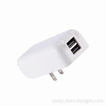 2A Dual-USB Travel Charger/USB Adapter, 27 x 45 x 79.5 ±0.2mm Dimensions